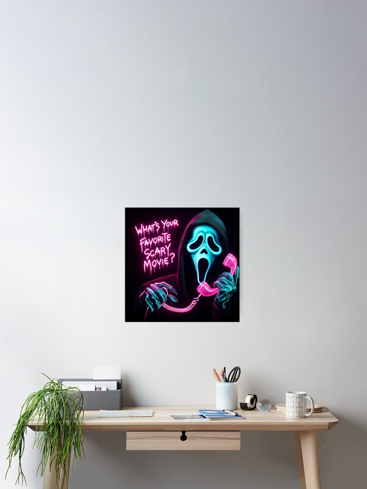 Scream Ghostface Neon Poster