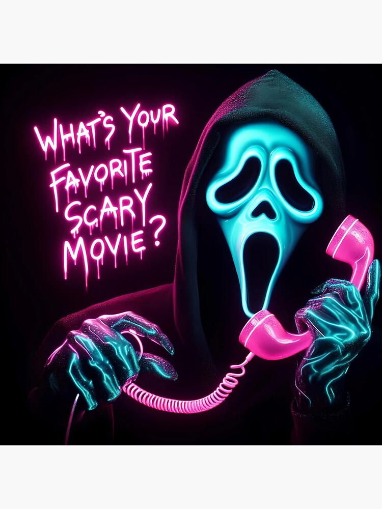 Scream Ghostface Neon Poster