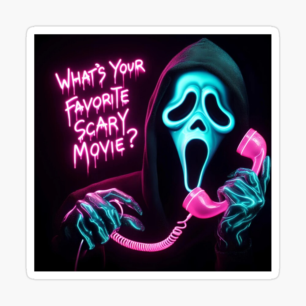 Scream Ghostface Neon Poster