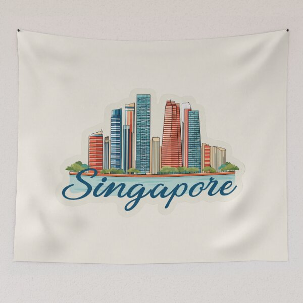 Item preview, Singapore Cityscape Travel Art designed and sold by Blurbean.