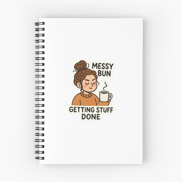 Item preview, Messy Bun Getting Stuff Done  Coffee Lover Sticker designed and sold by Izhandesign.