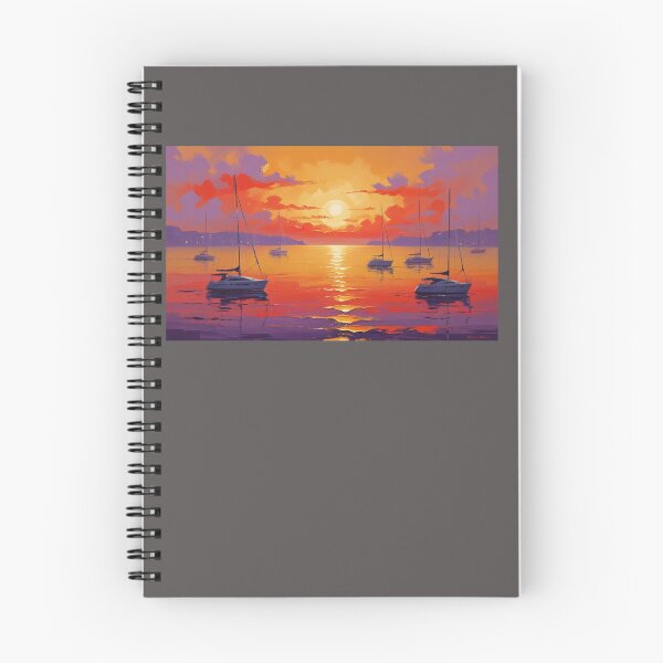 Item preview, sunset, yacht bay designed and sold by AVESARTICO.