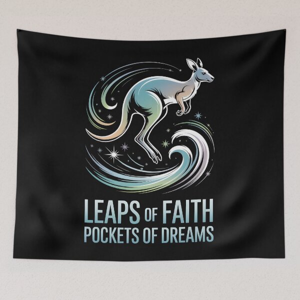 Item preview, Modern Mystics Kangaroo – Leaps of Faith, Pockets of Dreams Spirit Animal Design designed and sold by LaLi-Designs.