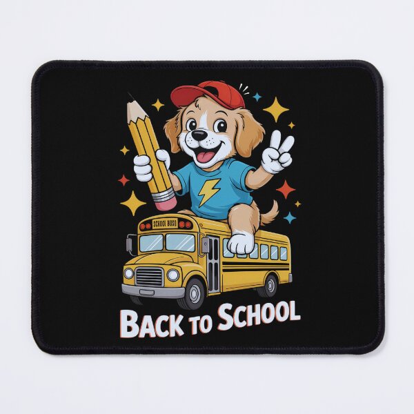 Item preview, Golden Retriever on School Bus Back to School Cute Dog Design designed and sold by ArtByKatti.
