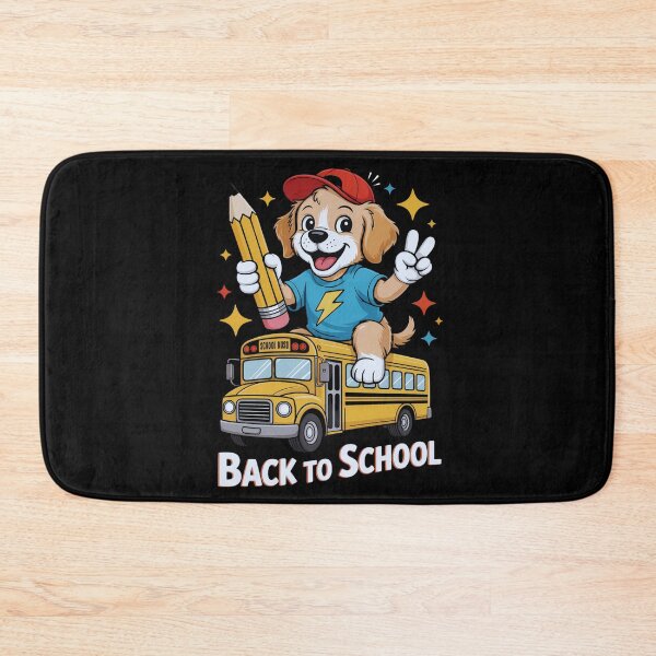 Item preview, Golden Retriever on School Bus Back to School Cute Dog Design designed and sold by ArtByKatti.