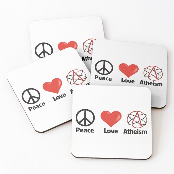 Item preview, Peace Love Atheism – Symbolic Minimalist Icons designed and sold by jelonkaa.