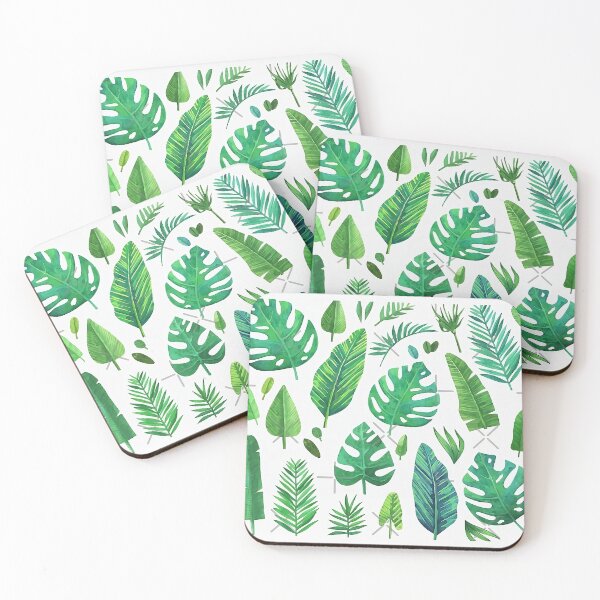 Item preview, Tropical Leaves Watercolor Pattern designed and sold by ChameloX.