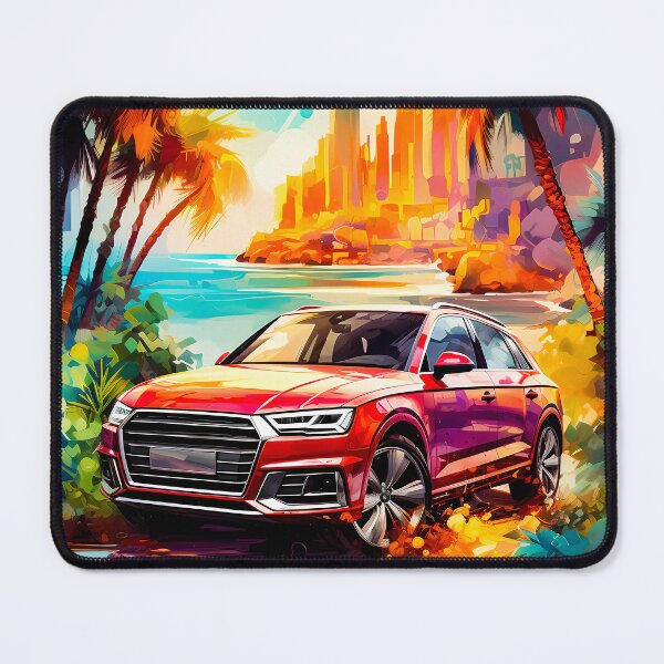 Item preview, Palm Trees And Vibrant City Lights Surround Modern Car designed and sold by RevUpDesign.
