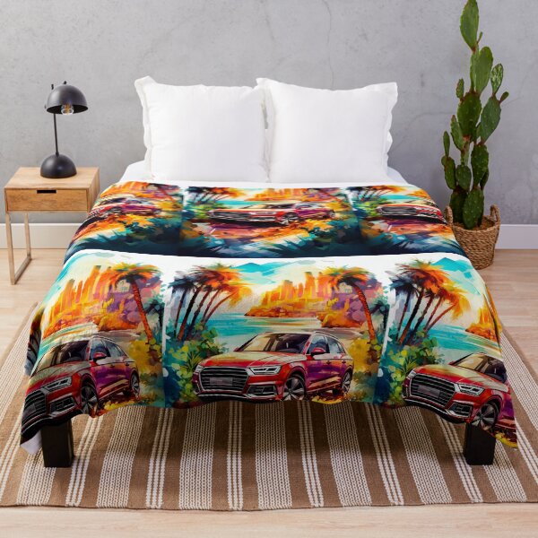 Item preview, Palm Trees And Vibrant City Lights Surround Modern Car designed and sold by RevUpDesign.