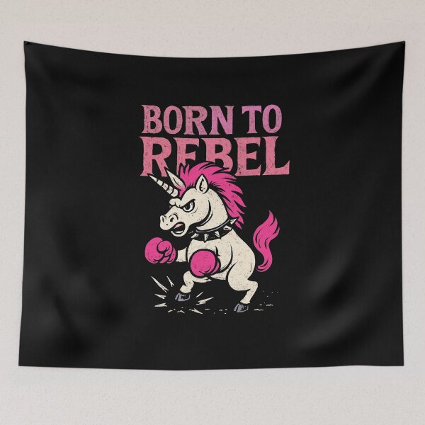 Item preview, Born To Rebel – Boxing Unicorn designed and sold by Enea Kelo.