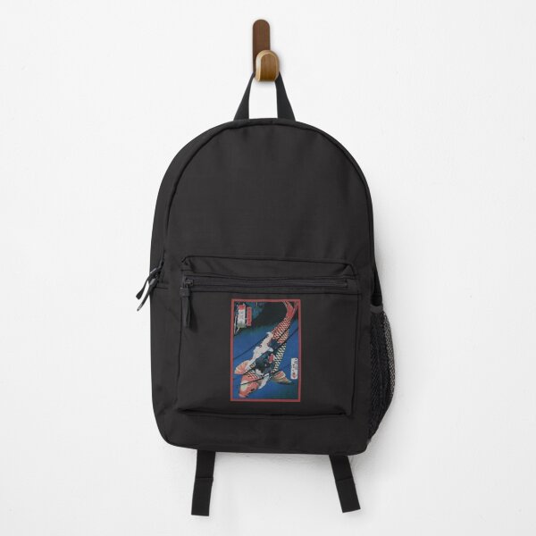 Item preview, Japanese Vintage Art Tsukioka Yoshitosh Saito Oniwakamaru on a Carp designed and sold by eninageonline.