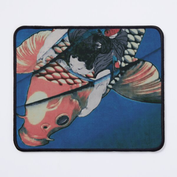 Item preview, Japanese Vintage Art Tsukioka Yoshitosh Saito Oniwakamaru on a Carp designed and sold by eninageonline.