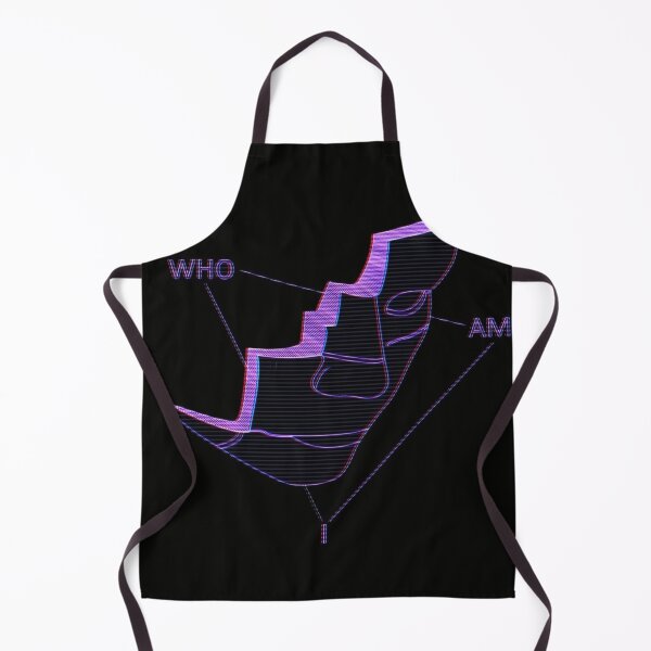 Item preview, Who Am I Glitch Mask – Retro Neon Art designed and sold by Not Hugo.