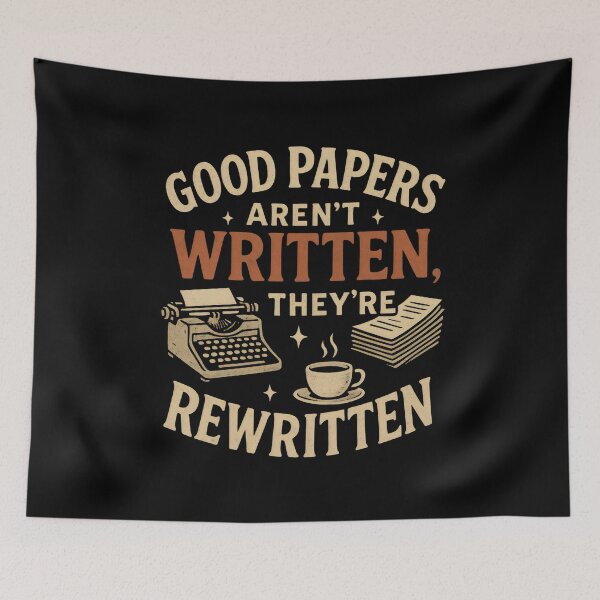 Item preview, Academic writing - Good Papers Aren't Written They're Rewritten designed and sold by DemureArtsy.