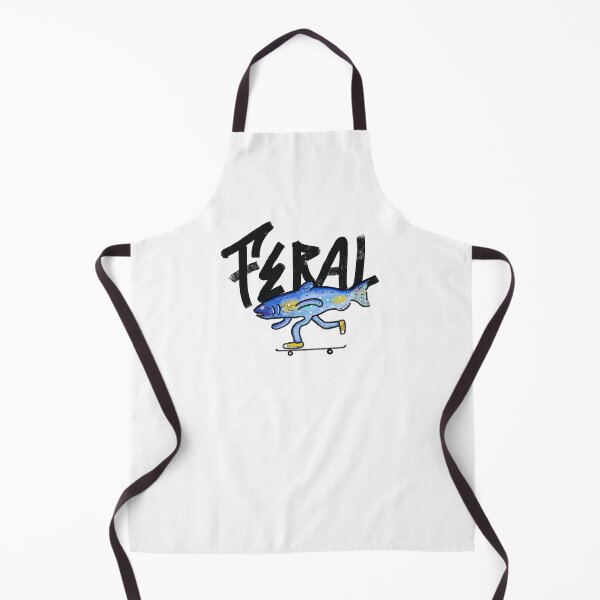 Item preview, Feral Streetwear Logo – Salmon play skateboard designed and sold by FERAL-th.