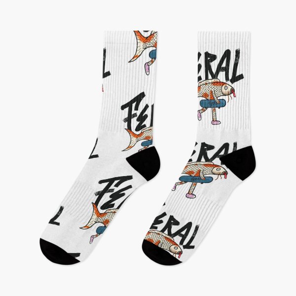 Item preview, Feral Streetwear Logo – Surreal Skate Fish Design KohakuKOI designed and sold by FERAL-th.