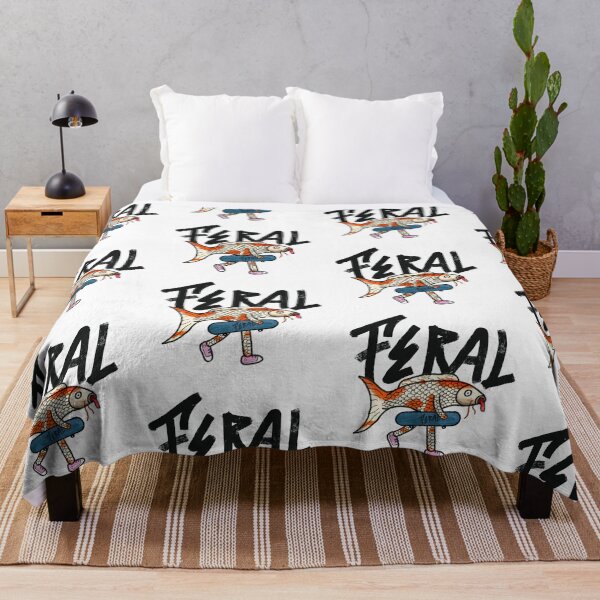Item preview, Feral Streetwear Logo – Surreal Skate Fish Design KohakuKOI designed and sold by FERAL-th.