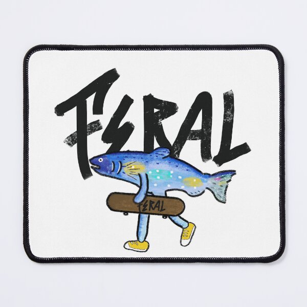 Item preview, Feral Streetwear Logo – Surreal Skate Fish Design Salmon designed and sold by FERAL-th.