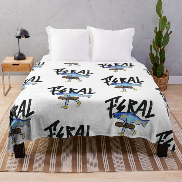 Item preview, Feral Streetwear Logo – Surreal Skate Fish Design Salmon designed and sold by FERAL-th.