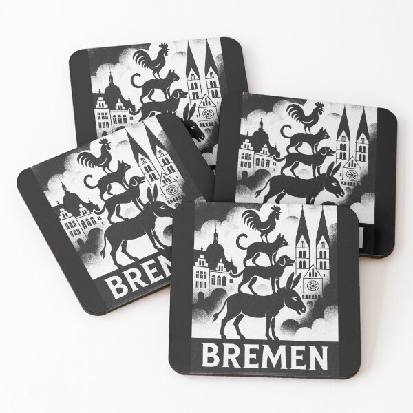 Item preview, Bremen Town Musicians – Fairytale silhouette designed and sold by Fies-und-Fein.
