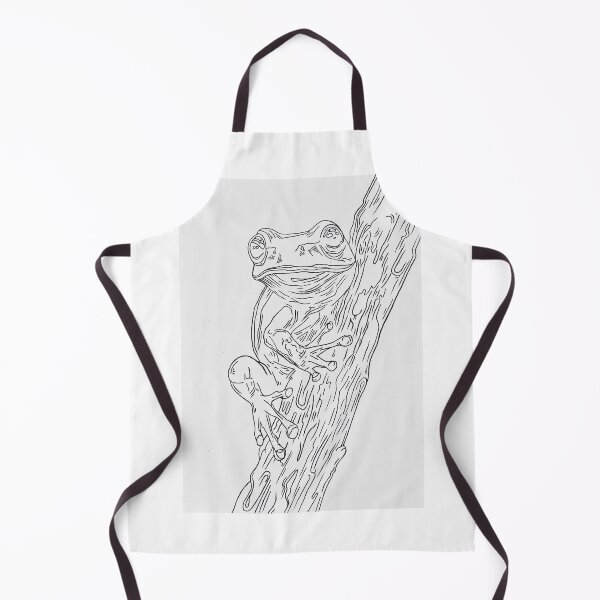 Item preview, Black and White Frog Drawing on Branch designed and sold by GTeoArt.