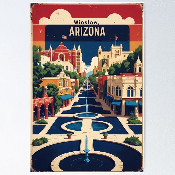 Item preview, Winslow Arizona 1950s USA Vintage Travel Tourism designed and sold by TravelersGems.