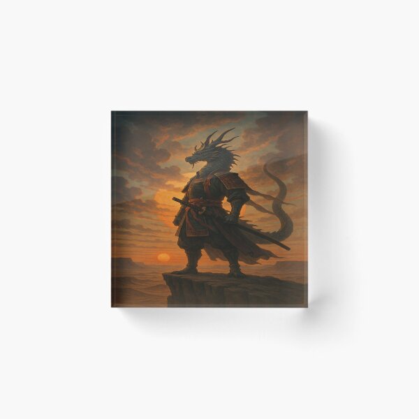 Item preview, Samurai Dragon at Sunset designed and sold by Enchanting Art Vista.