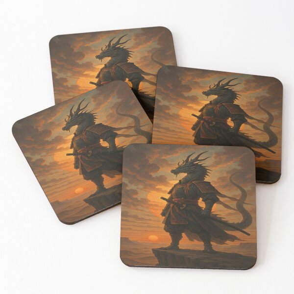 Item preview, Samurai Dragon at Sunset designed and sold by Enchanting Art Vista.
