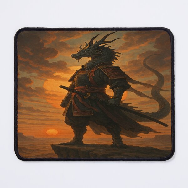 Item preview, Samurai Dragon at Sunset designed and sold by Enchanting Art Vista.