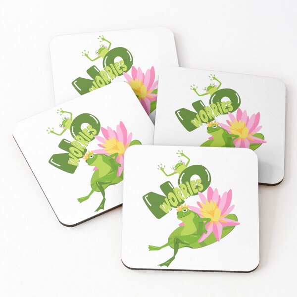 Item preview, No Worries Funny Frog Quote Humor Art designed and sold by ArtsyExplorer.
