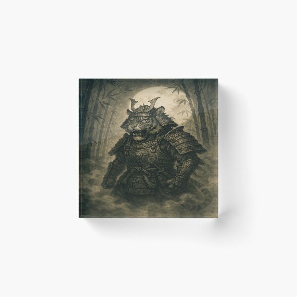 Item preview, Tiger Samurai in Bamboo Forest designed and sold by Enchanting Art Vista.