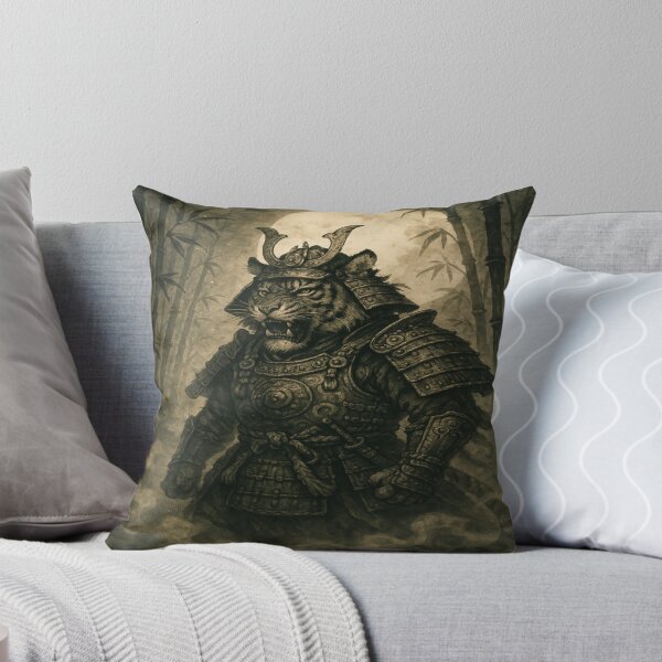 Item preview, Tiger Samurai in Bamboo Forest designed and sold by Enchanting Art Vista.