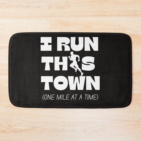 Item preview, I Run This Town | Motivational Running Shirt (One Mile at a Time) designed and sold by GiggleDesign.