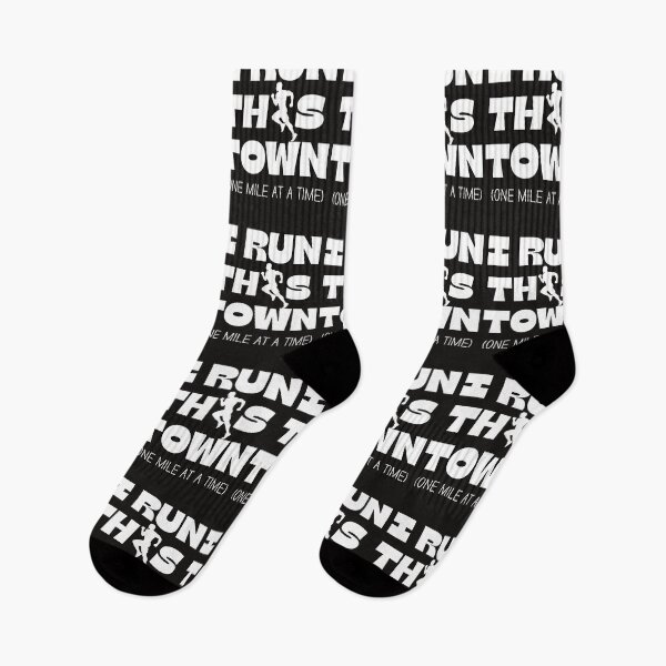 Item preview, I Run This Town | Motivational Running Shirt (One Mile at a Time) designed and sold by GiggleDesign.