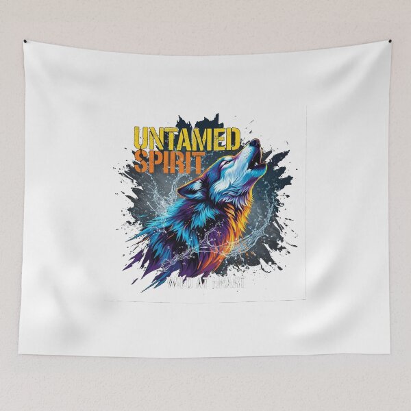 Item preview, Untamed Spirit of the Howling Wolf designed and sold by Ink And Art.