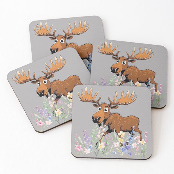 Item preview, moose in the meadow designed and sold by AVESARTICO.