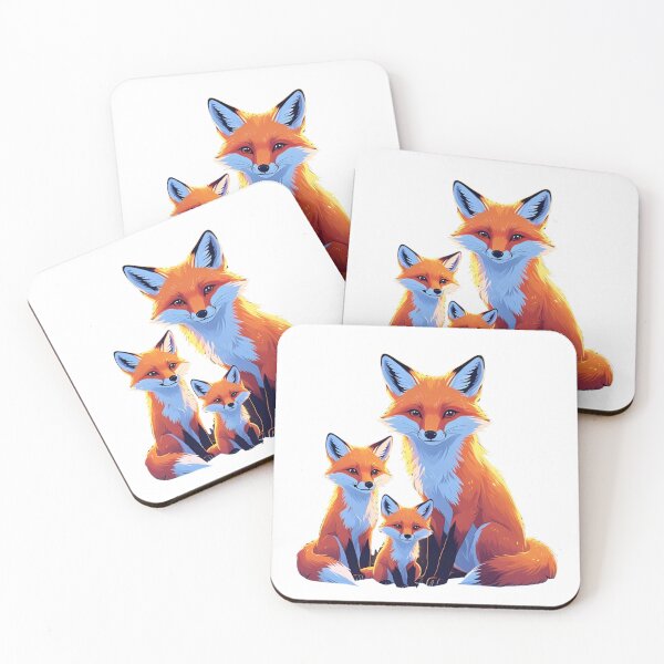 Item preview, Fox Family – Whimsical Woodland Animal Illustration designed and sold by NeonBeast Studio.