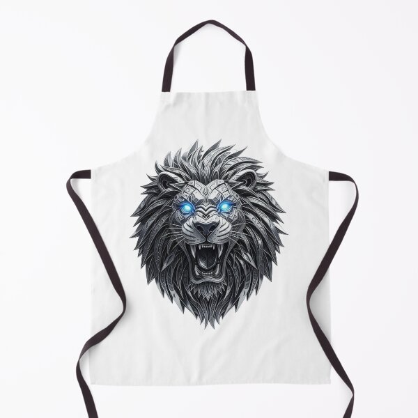 Item preview, Cybernetic Lion with Glowing Eyes designed and sold by Ink And Art.