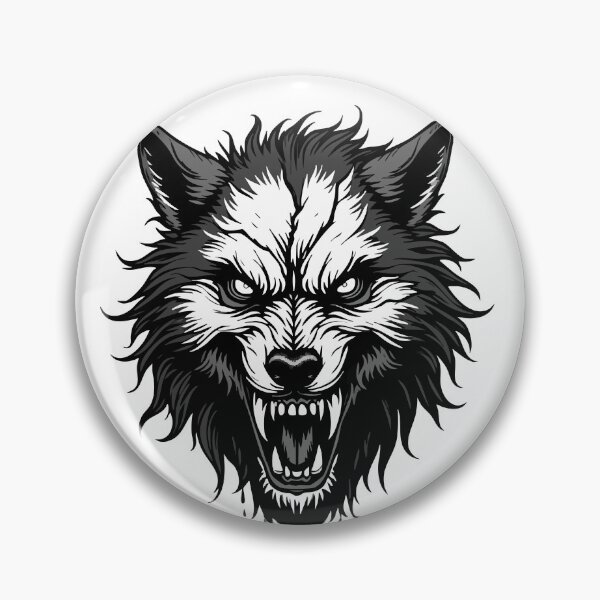 Item preview, Aggressive Wolf Head – Threatening Wolf Head designed and sold by Hans-Design.