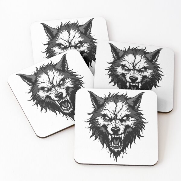 Item preview, Aggressive Wolf Head – Threatening Wolf Head designed and sold by Hans-Design.