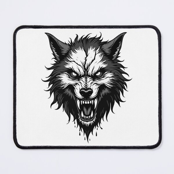 Item preview, Aggressive Wolf Head – Threatening Wolf Head designed and sold by Hans-Design.