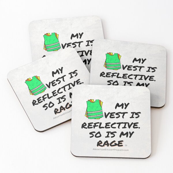 Item preview, My Vest Is Reflective. So Is My Rage – Abortion Escort Statement Merch light background designed and sold by AbortionEscorts.