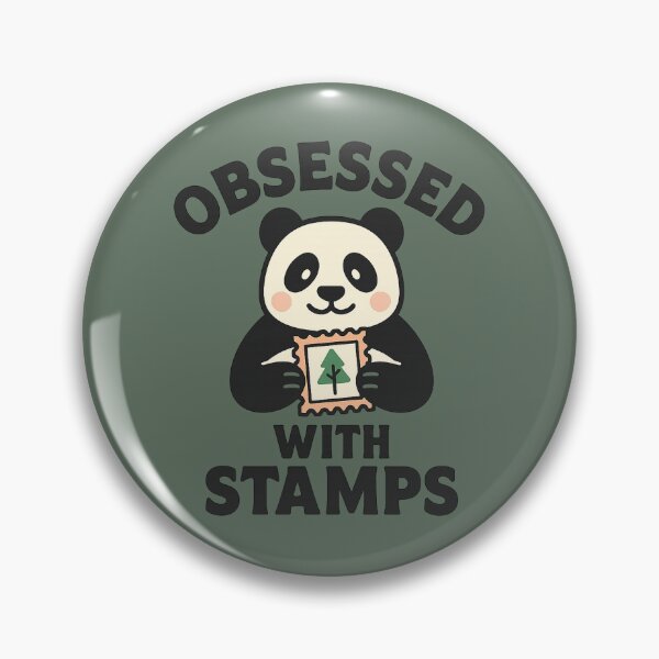 Item preview, Obsessed With Stamps – Cute Panda Stamp Collector Funny Sticker & T-Shirt designed and sold by SnoyTextil.