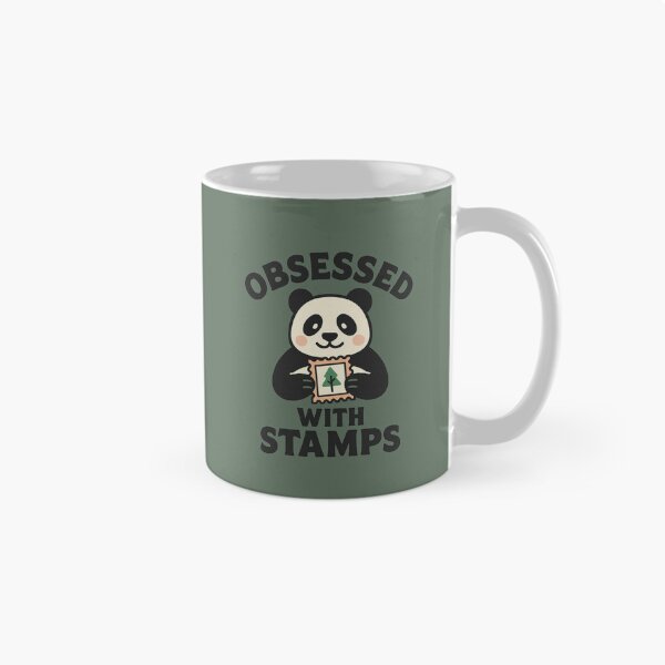 Item preview, Obsessed With Stamps – Cute Panda Stamp Collector Funny Sticker & T-Shirt designed and sold by SnoyTextil.
