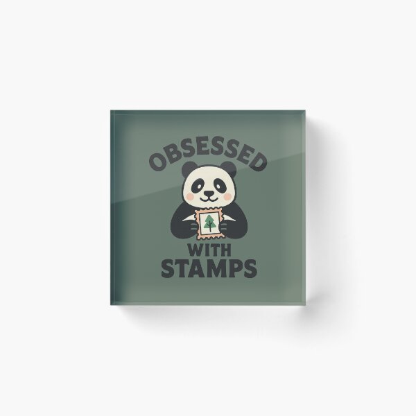 Item preview, Obsessed With Stamps – Cute Panda Stamp Collector Funny Sticker & T-Shirt designed and sold by SnoyTextil.