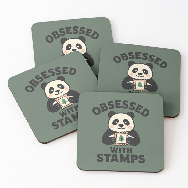 Item preview, Obsessed With Stamps – Cute Panda Stamp Collector Funny Sticker & T-Shirt designed and sold by SnoyTextil.