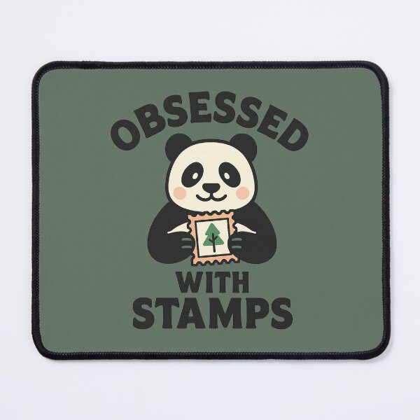 Item preview, Obsessed With Stamps – Cute Panda Stamp Collector Funny Sticker & T-Shirt designed and sold by SnoyTextil.