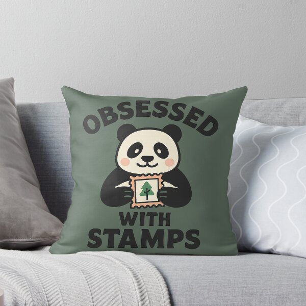 Item preview, Obsessed With Stamps – Cute Panda Stamp Collector Funny Sticker & T-Shirt designed and sold by SnoyTextil.