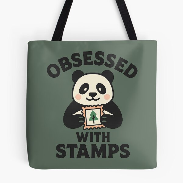 Item preview, Obsessed With Stamps – Cute Panda Stamp Collector Funny Sticker & T-Shirt designed and sold by SnoyTextil.