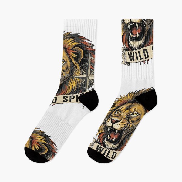 Item preview, Fierce Lion with Compass and Banner designed and sold by Ink And Art.